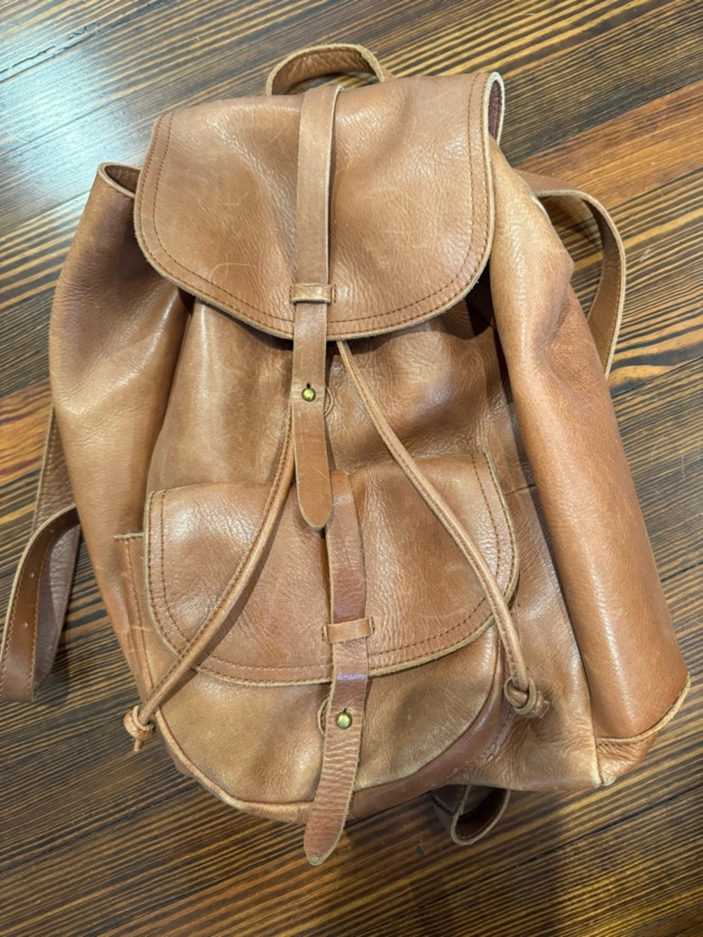 Madewell Leather Drawstring Backpack